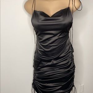 Black tie up dress